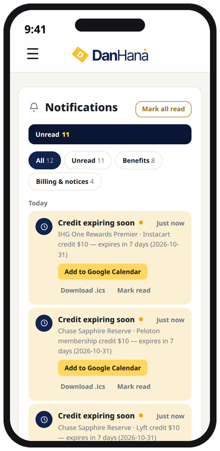 Expiry alerts
