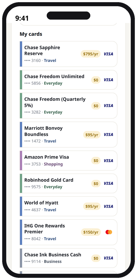 Tap-to-flip cards